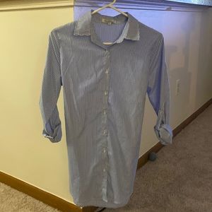 button up dress striped shirt love culture small
